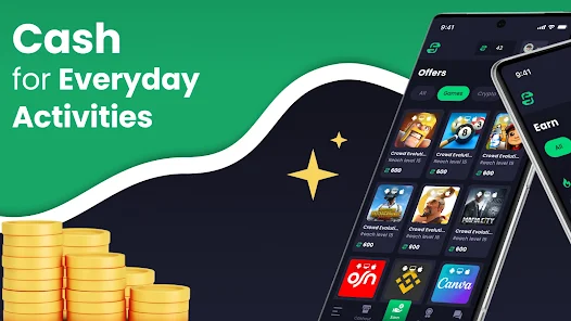 Freecash user dashboard with tasks