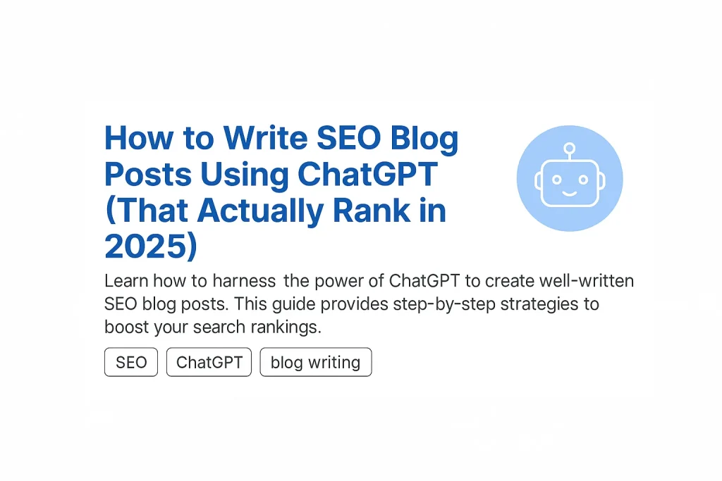 How to Use ChatGPT for SEO Like a Pro (Rank Faster in 2025)